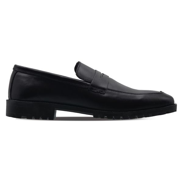 Men's Classic Black Leather Loafers - Sleek, Durable &amp; Sophisticated