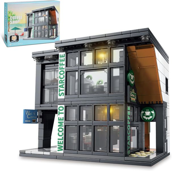 City Coffee House Architecture Building Blocks Set-Black