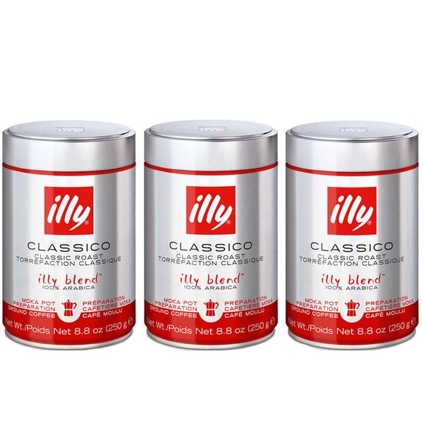 illy Classico illy Blend Filter Coffee - Medium Roast 100% Arabica 3 X 250g