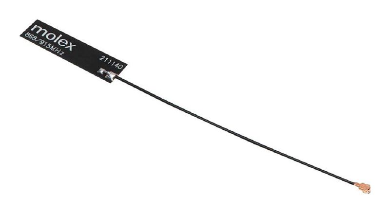 Molex (211140-0100..) 868/915MHz Flexible Antenna, 100.00mm Cable