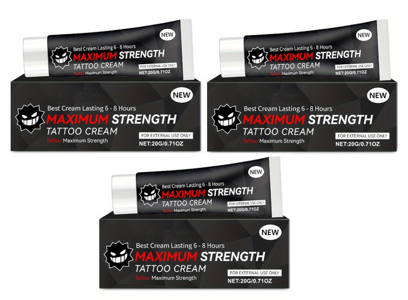 3Pack Extra Strength Numbing Cream 20g Tattoos, Laser, Piercings Relief