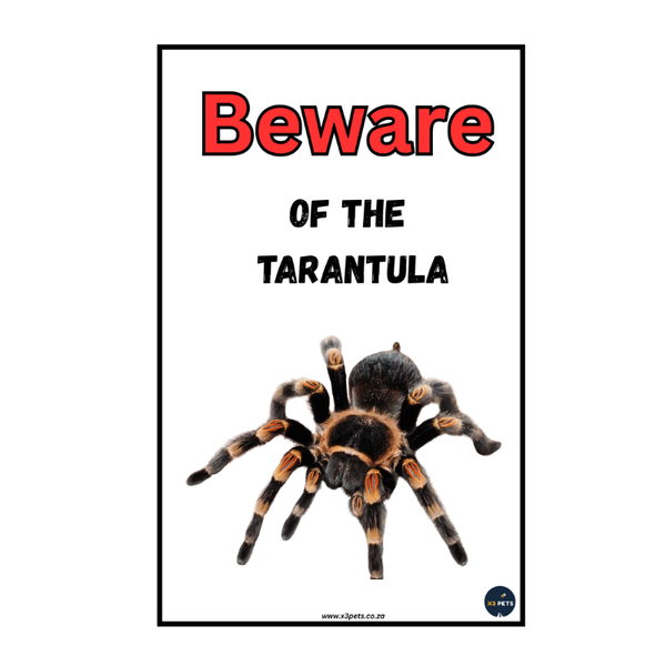 Outdoor Gate Warning Sign - "Beware of the Tarantula