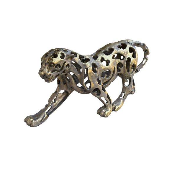 Gold Leopard Sculpture Home Decor Ornament