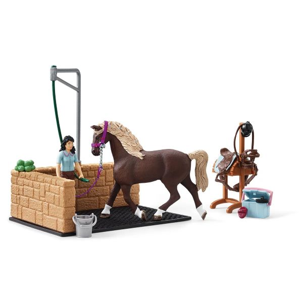 Schleich Horse Club - Washing Area with Horse Club Emily &amp; Luna
