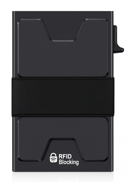 Slim Aluminum Pop Up Card Wallet RFID Blocking Holder 12+ Cards Expandable