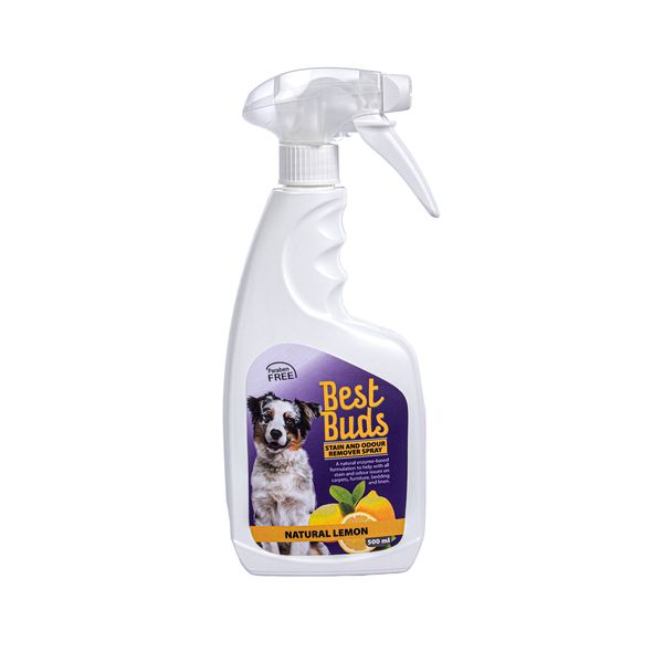 Best Buds Pet Stain and Odour Remover Spray - Natural Lemon 500ml