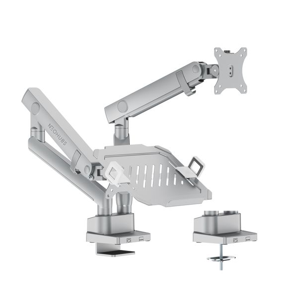 NEOHUBS Pro Hybrid Laptop &amp; Monitor Arm Mount Adjustable VESA Desktop Stand