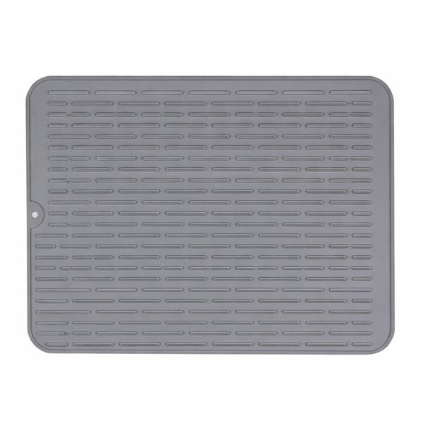Dish Drying Mat Silicone Kitchen Drain Pad Heat Resistant Non-Slip 40x50cm