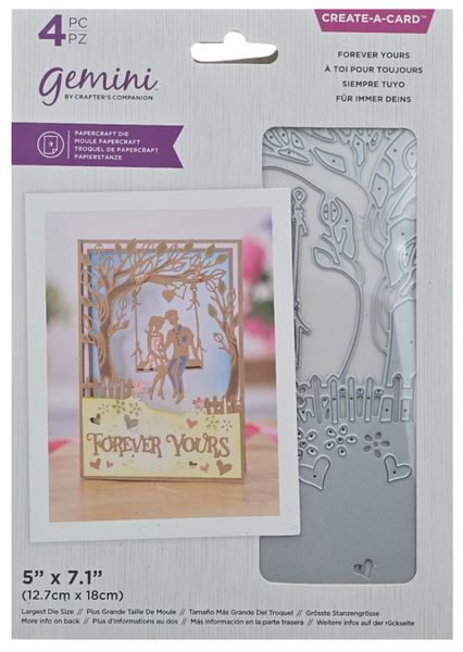 Gemini by Crafters Companion Metal Dies Forever Yours - 4 Dies Included