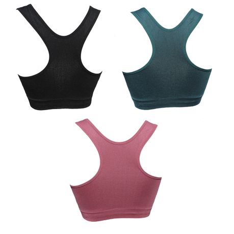 3 Pack Sports Bras - Comfort Workout Sleep Bras with Removable Pads -  Wireless