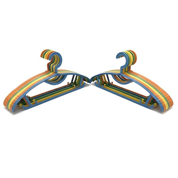 2Pack (5Piece) Rainbow Space-Saving Hangers - Closet Organizer
