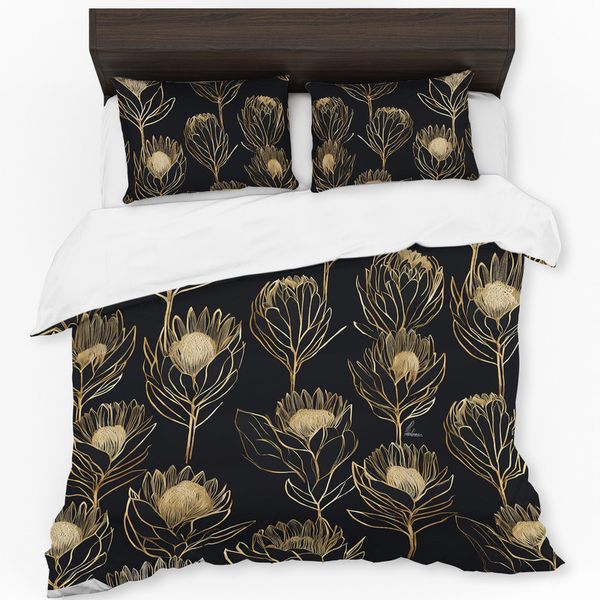 Golden Protea Duvet Cover Set by Nathan Pieterse
