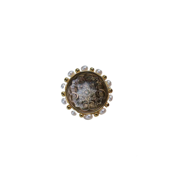 Seawater Black Oyster Brooch, Unique Dual-Use Jewellery Design