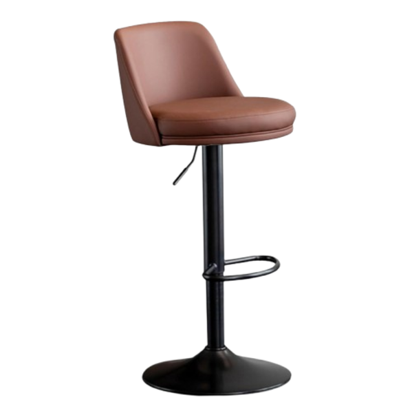 Modern Height-Adjustable Stool with Plush Seat &amp; Solid Base