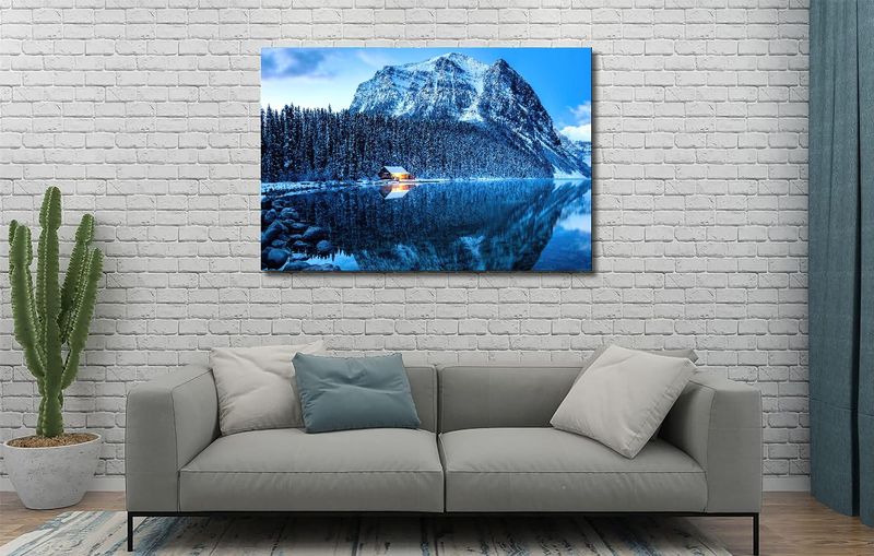 Woodly BLUE ICY MOUNTAIN Digital Reprint Single 55 cm x 70 cm