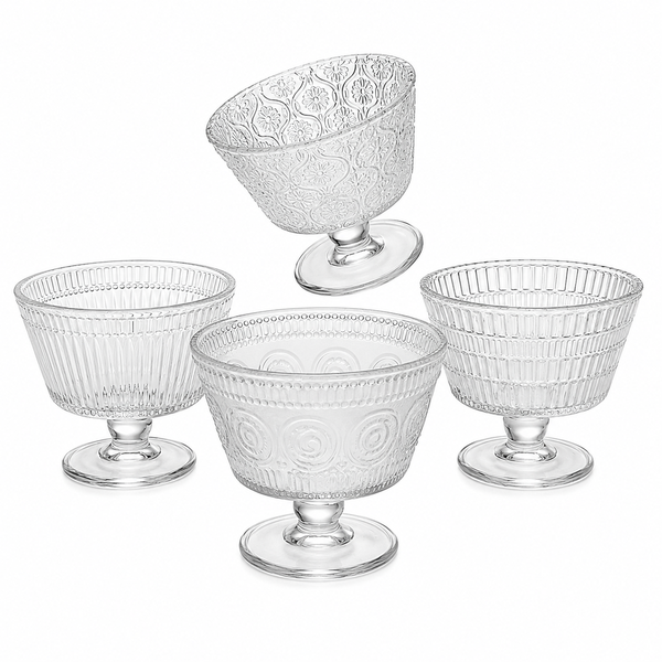 Clickin Vintage Glass Dessert- 4 Set