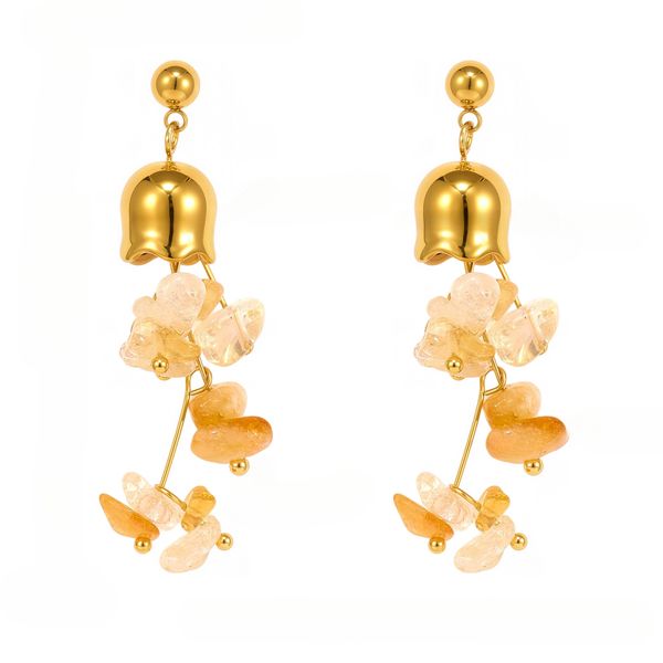 Lily Of The Valley Earrings - French Crystal Fringe Drop Earrings