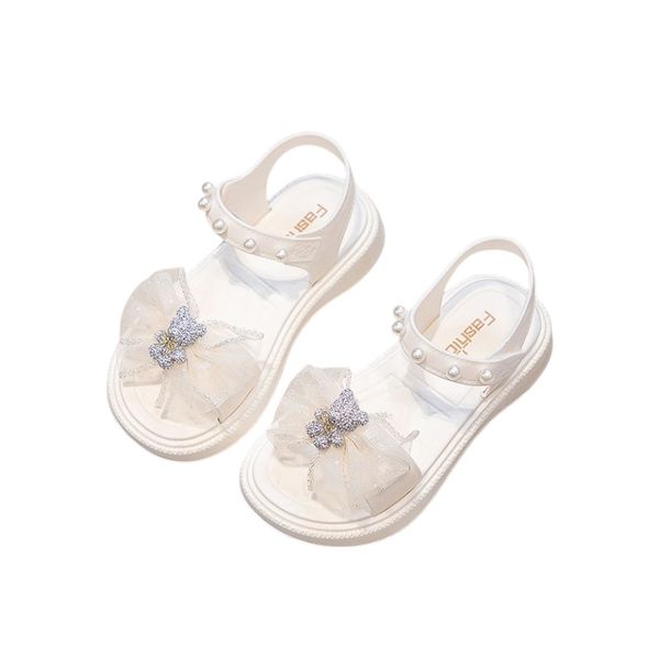 Pearl Bow Sandals for Girls