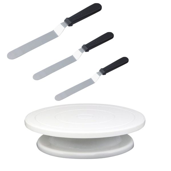 Baking Cake Icing Turntable and Spatula Set