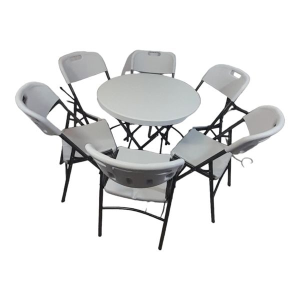 Sastro - 6 Folding Chair Outdoor Dining Table Combo-Tp1