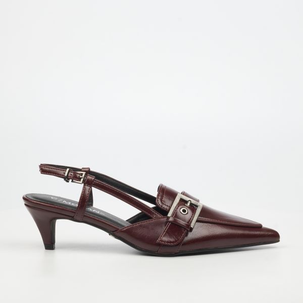 Butterfly Feet Caitlin 1 Women Faux Leather Low Heels - Burgundy