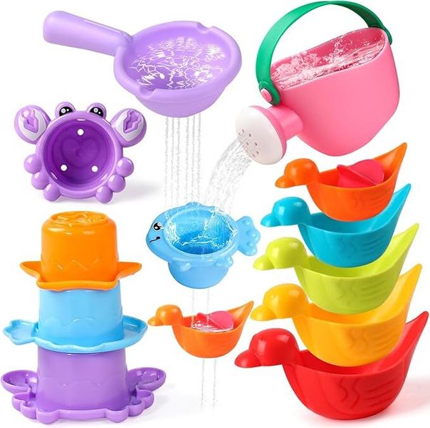 10 Piece Bath Toy Bath Toy Baby from 1 2 3 4 Years Water Toy Bathtub Toy