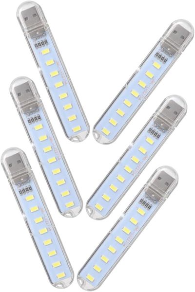 6pcs Portable USB Night Lamp Small Bedside Led Light for Nursing Reading