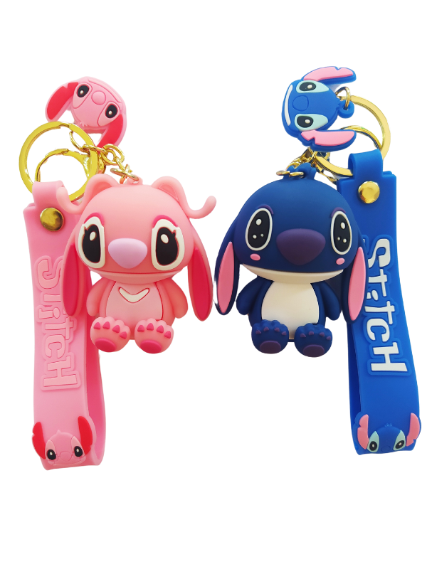 Stitch & Angel Schoolbag Tag & Keyholder Combo - Figurines - Large