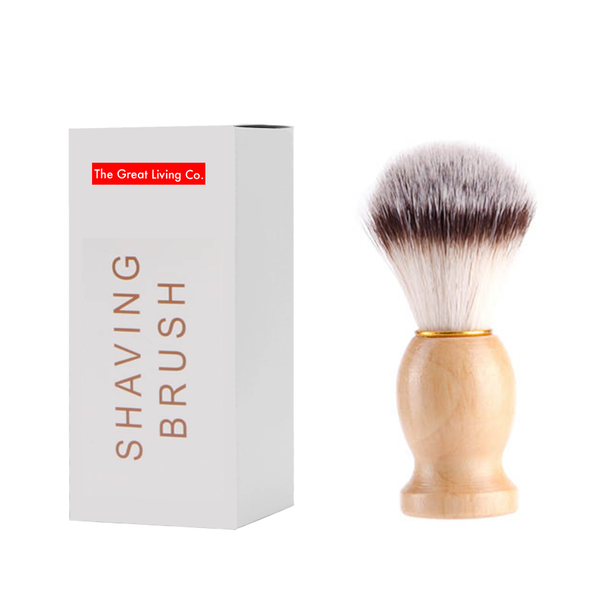 Hand Crafted Vegan Shaving Brush for Men. Ergonomic Design. Perfect Wet Shave