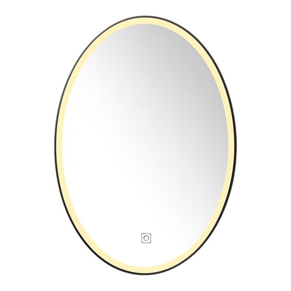 Luxury Oval LED Bathroom Mirror - 80 x 60cm - GOLD