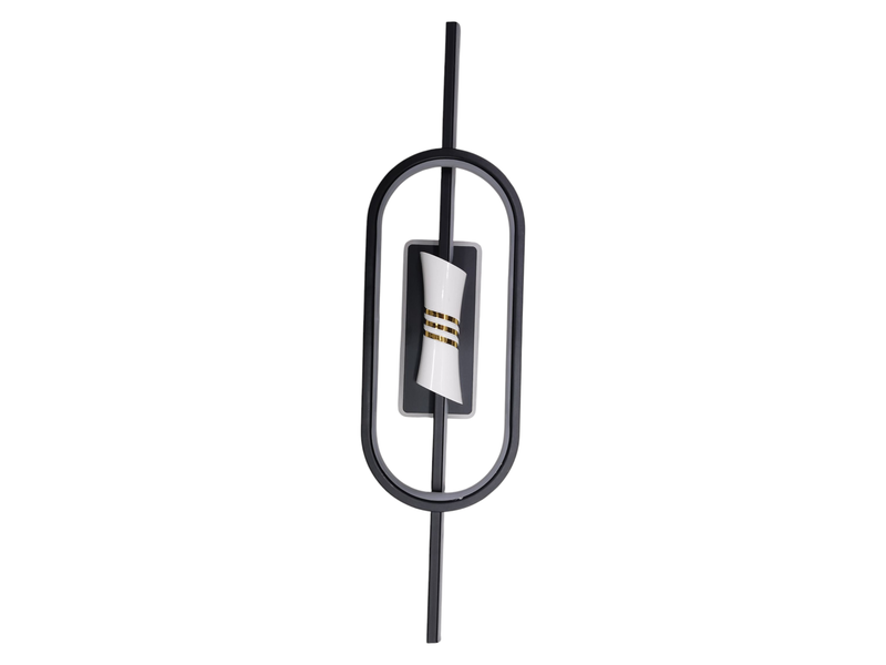 Modern Wall Light Fixture Black, White and Gold