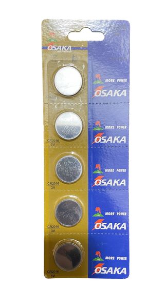 OSAKA CR2016 3V Lithium Coin Cell Battery (Pack of 5)