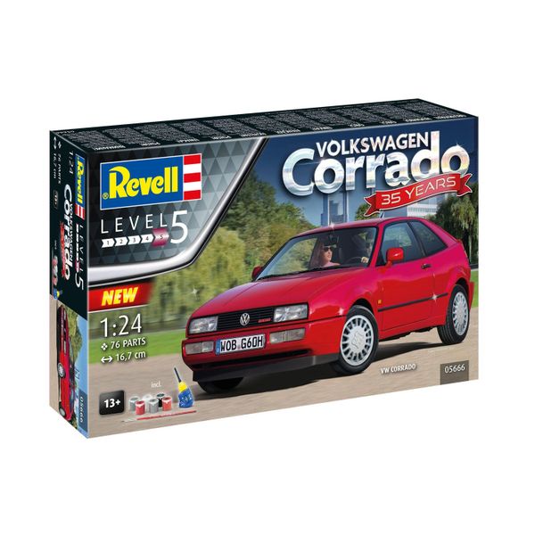 Revell 1/24 35 Years "VW Corrado" Plastic Model Kit w/paints, glue &amp; brush
