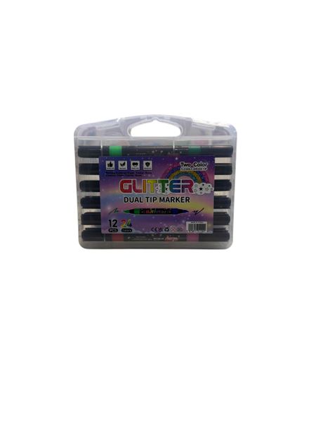 Glitter Dual-Tip Market Set - 12 Pieces