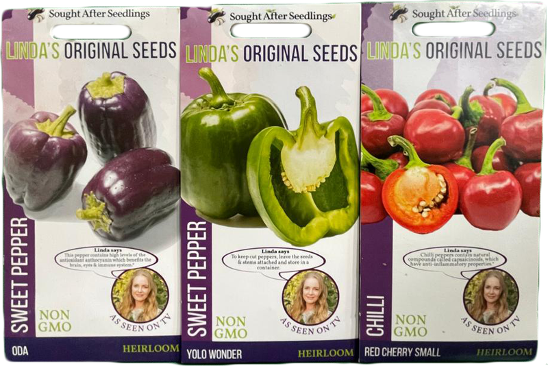 Linda's Original Seeds - Assorted Pepper Seeds (3 Pack)