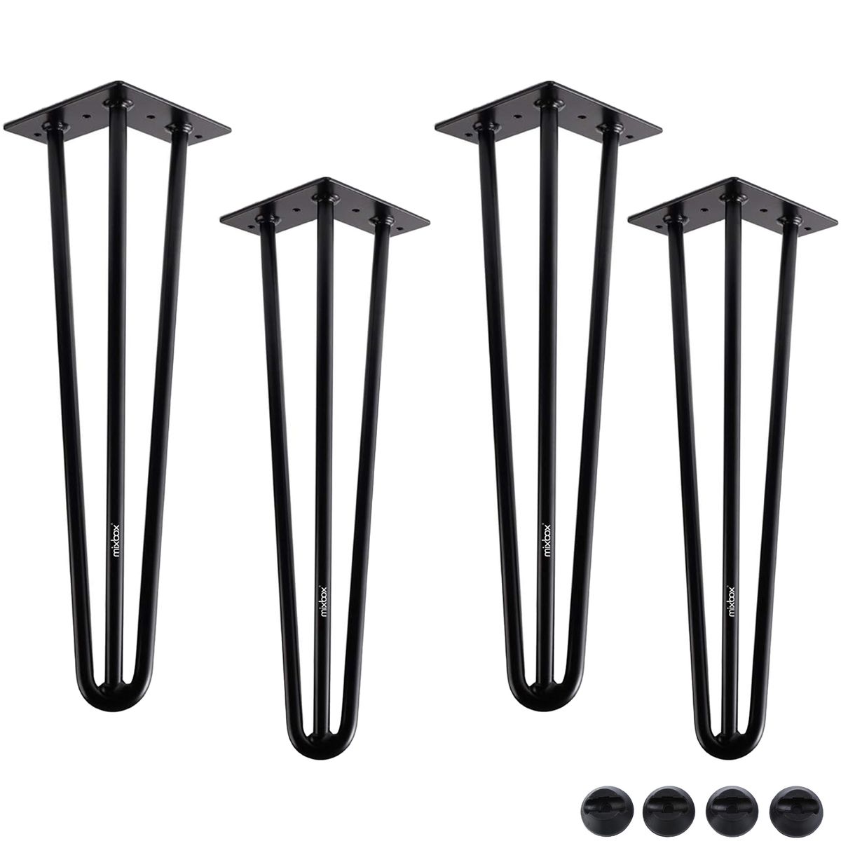 Mix Box 4PCS 72cm Hairpin Table Leg, U Shape Dining Table Furniture Legs
