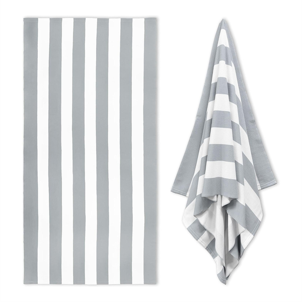 Large Oversized Beach Towel 35 x 70 Inch Microfiber Pool Towel Grey