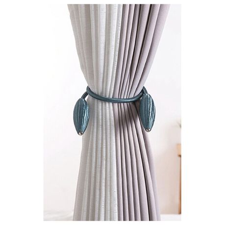 Matoc Twist Wrap Curtain Tieback, Steel Blue Curtains