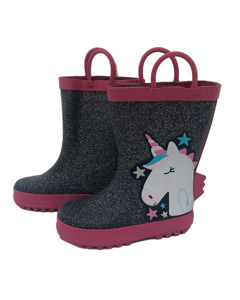 Dark Navy Unicorn Rain Boots