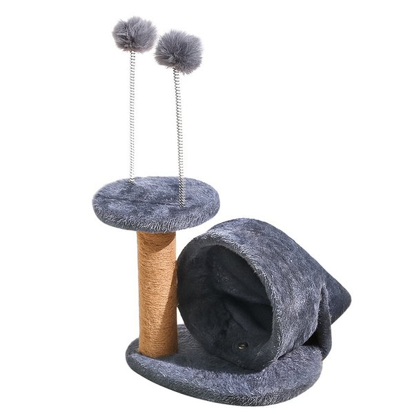 Cat Sisal Scratching Post and Cat Nest with Spring Toys