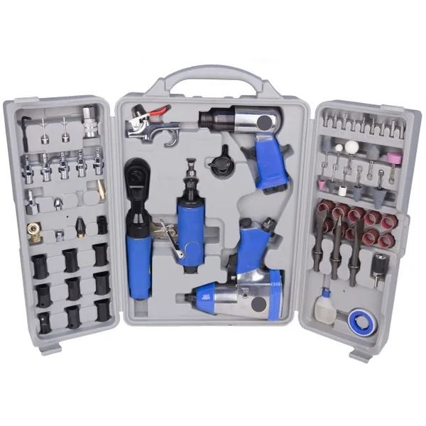 Air Compressor Air Tool Kit 72 Piece Semi Industrial Pneumatic Tool Kit