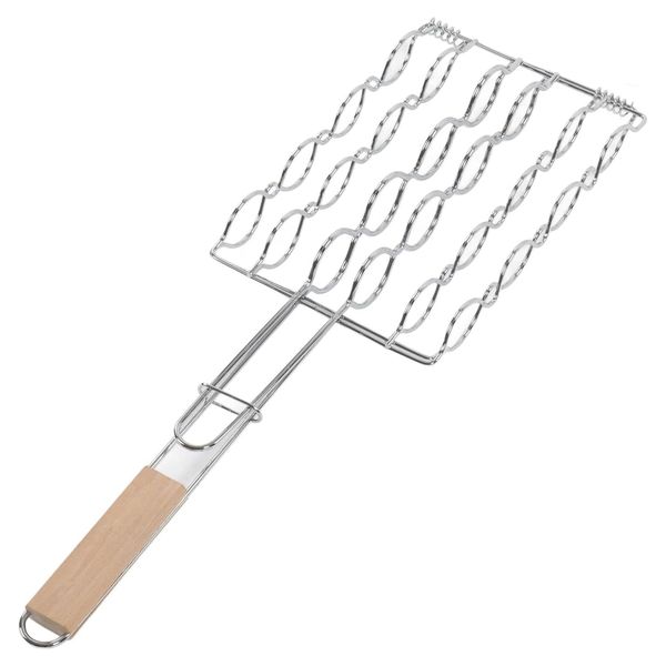 GrillMate Foldable Braai BBQ Corn Texan Steak Stainless Steel Grilling Rack