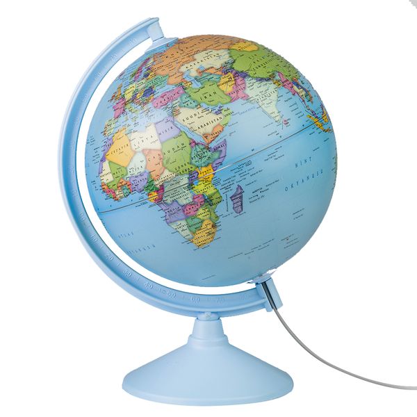 Gurbuz Illuminated Political World Globe 30cm with Light-Education,Desktop