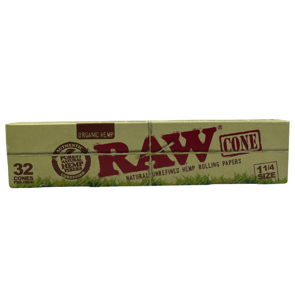 RAW Cones Organic 1&amp;1/4 32 Pack