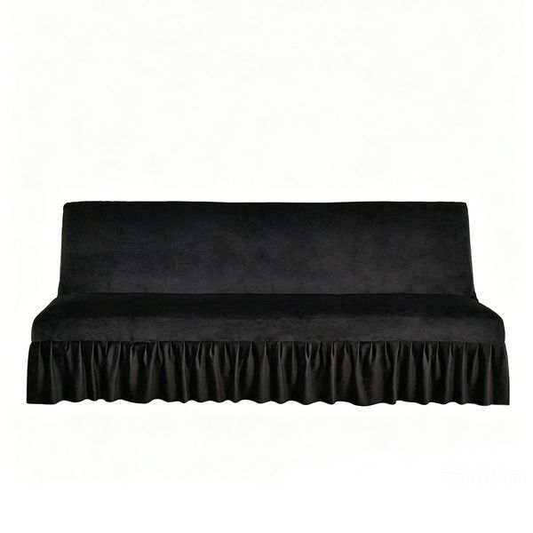 Couch Cover Plush Sofa Cover Elastic Full Wrap Dust Ruffle Skirt 155-180cm