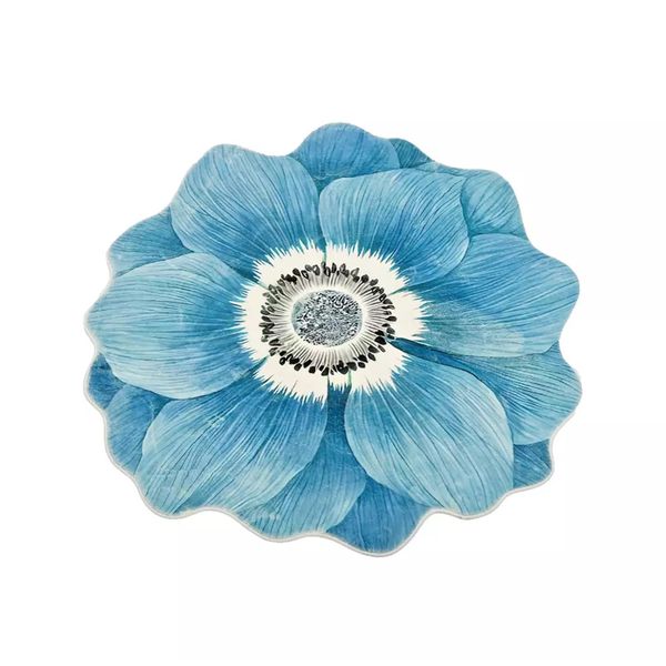 120 Lx 120 Wcm Home Decor Flower Shaped Low Pile Area Rug Nordic Style Mat