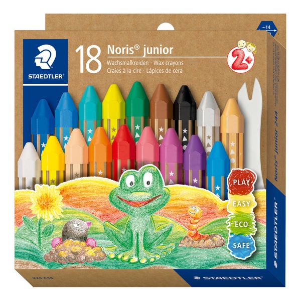 Staedtler 224 Noris Junior 224 Wax Crayons Set of 18