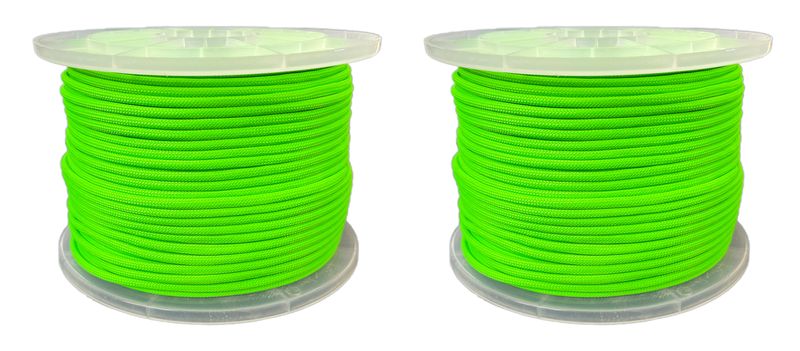 Paracord 550 Type III - 100% Nylon - Lumo Green