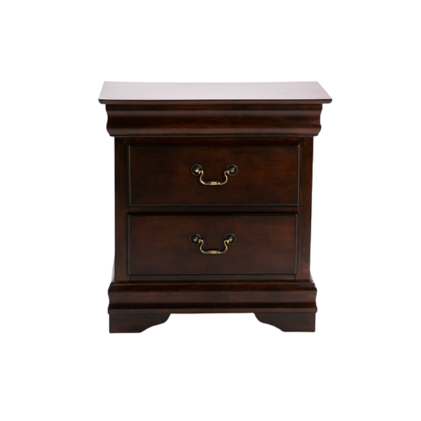 Louise 2 Drawer Pedestal - Brown