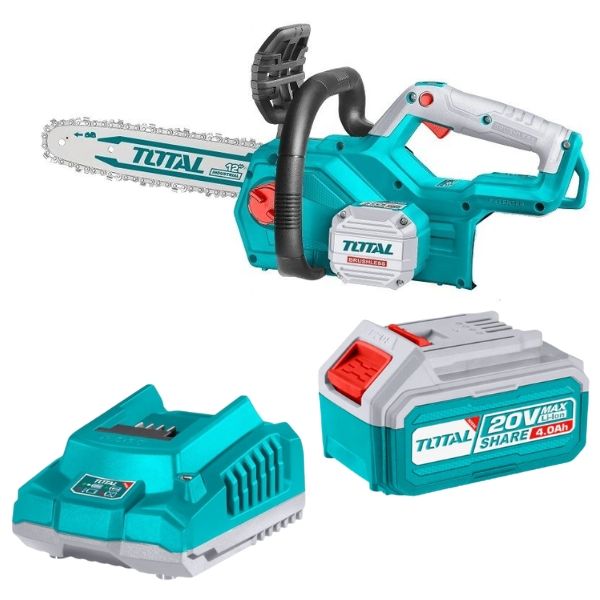 Total Tools - Cordless Chain Saw 20V with Battery (2Ah) and Charger